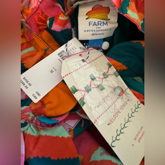 Farm Rio x Anthropologie Pleated Palm Midi Dress NWT Various Sizes - Picture 4 of 4